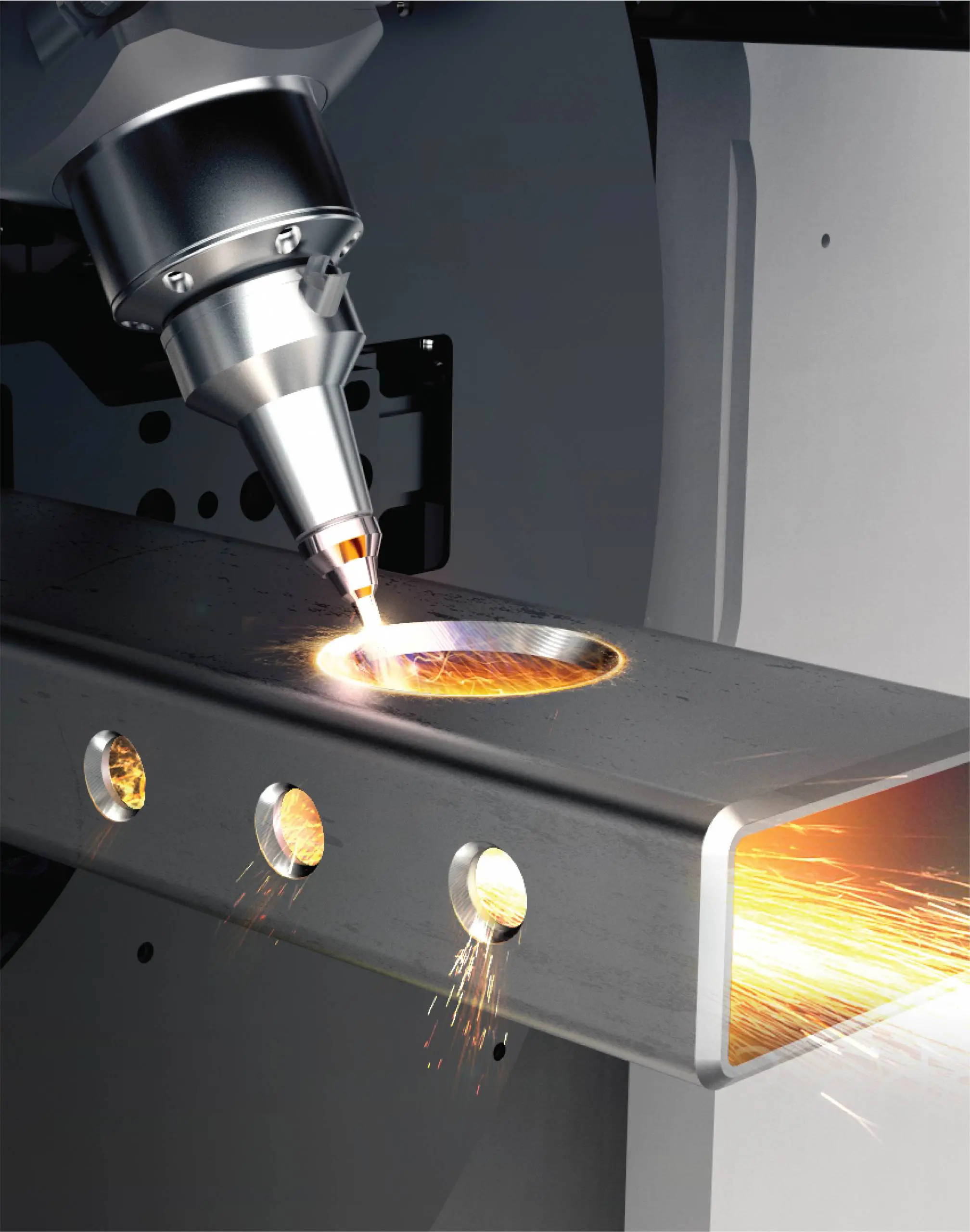 3D Lazer boru kesim makinesinin hassas çalışması